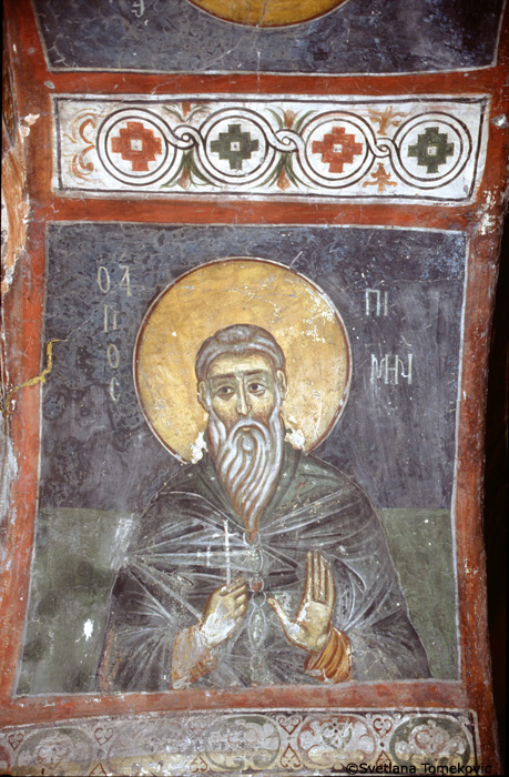 Fresco showing bishop