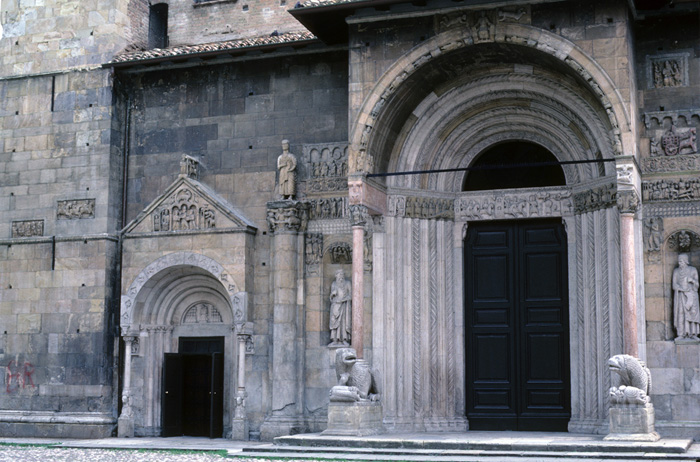 San Donnino, exterior west, 1170-1220, attributed to Benedetto Antelami workshop