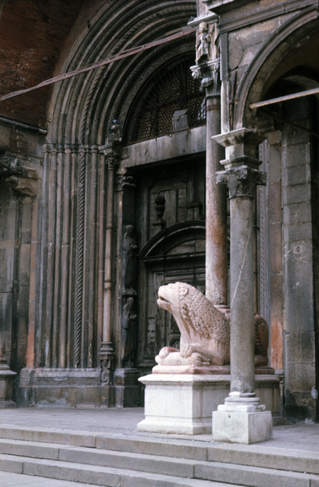 Exterior west, porch and portal, 12c.-14c.