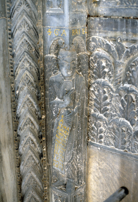Exterior west, central portal, embrasure, Gabriel, 1135-1150, Nicholaus