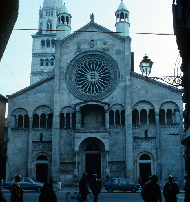 Exterior west, view, late 11c.-third quarter 12c., Lanfranco and Wiligelmo