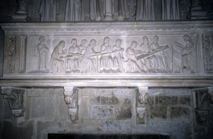 Tomb of Cino da Pistoia, jurist, 14c.