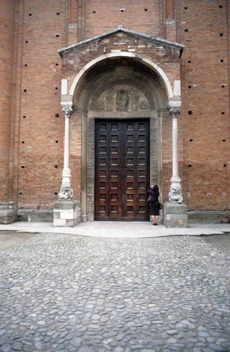 Abbey Church, exterior west, porch, 12c.