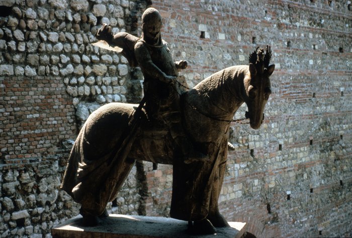 Equestrian statue of Cangrande della Scala, Giovanni da Campione, 14c.