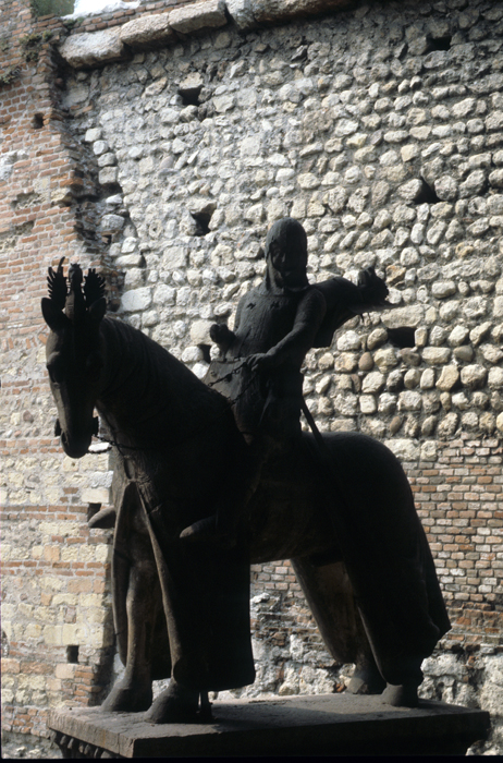 Equestrian statue of Cangrande della Scala, Giovanni da Campione, 14c.