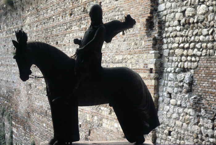 Equestrian statue of Cangrande della Scala, Giovanni da Campione, 14c.