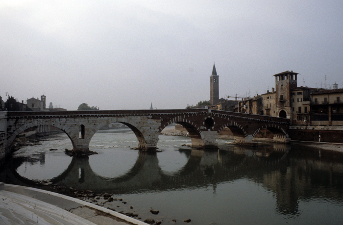 Ponte Pietra, Roman, later work dating to the 14th century