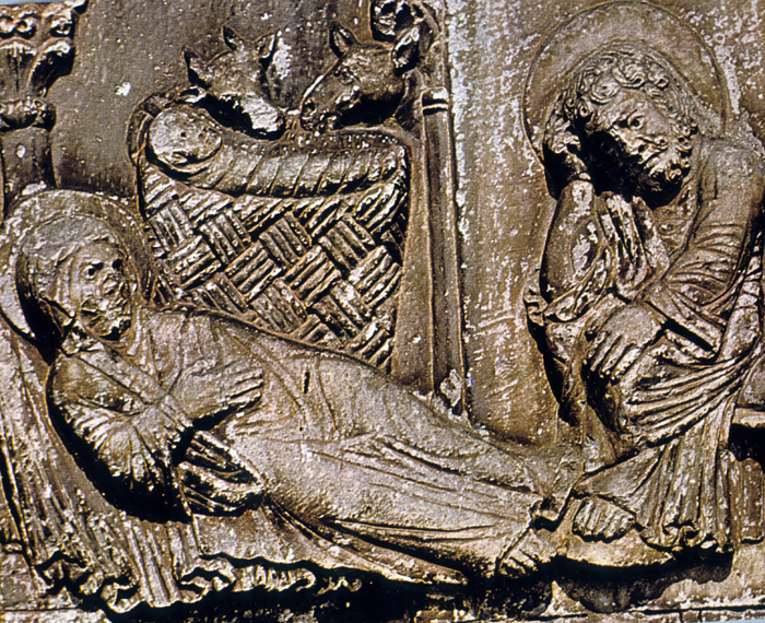 Exterior west, wall,  Nativity, c. 1138-1178, Guillelmus of Verona