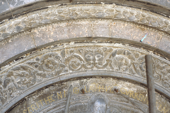 Exterior west, central portal archivolts,  1135-1150, Nicholaus